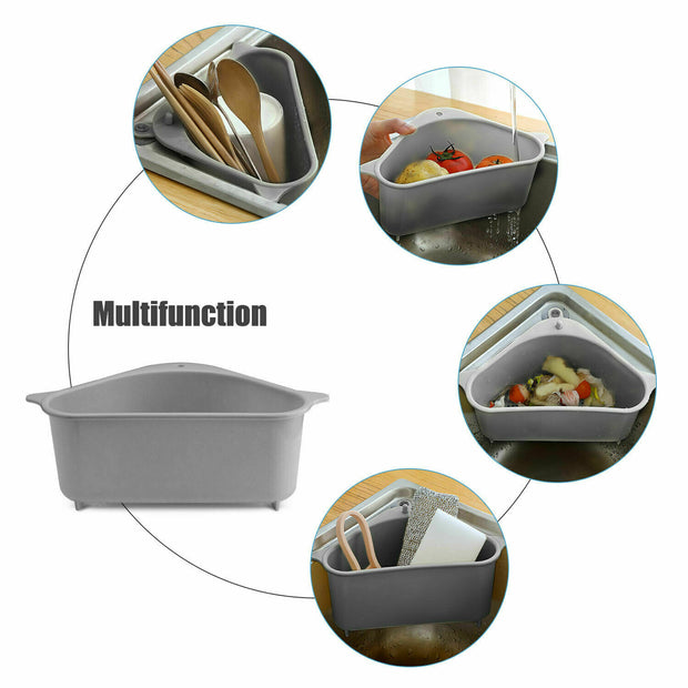 2PC Sink Drain Filter, Sponge Storage, Strainer, Basket And Organizer