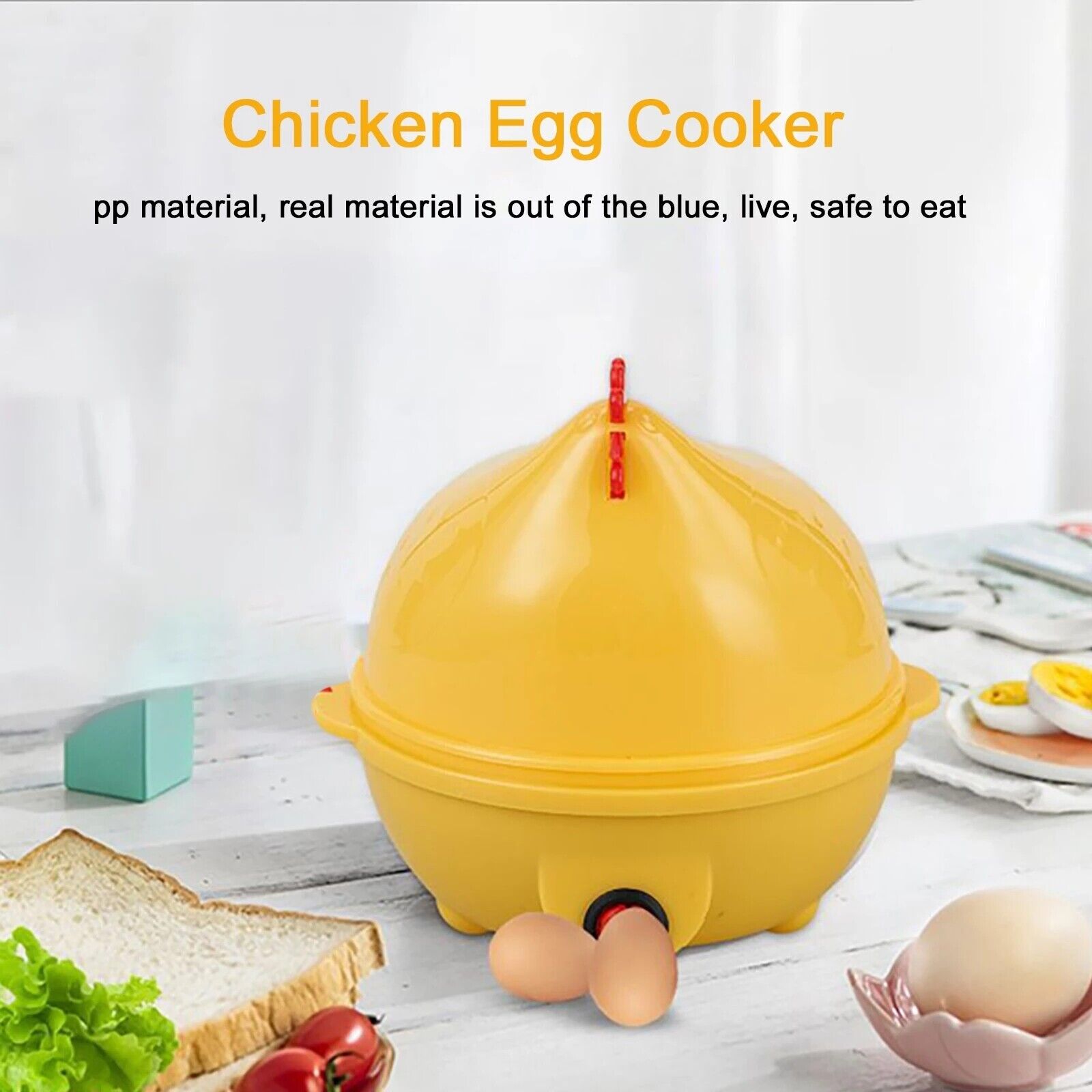 Electric Egg Cooker & Rapid Egg Boiler – Auto Shut-Off 7 Egg Steamer for Hard Boiled Eggs