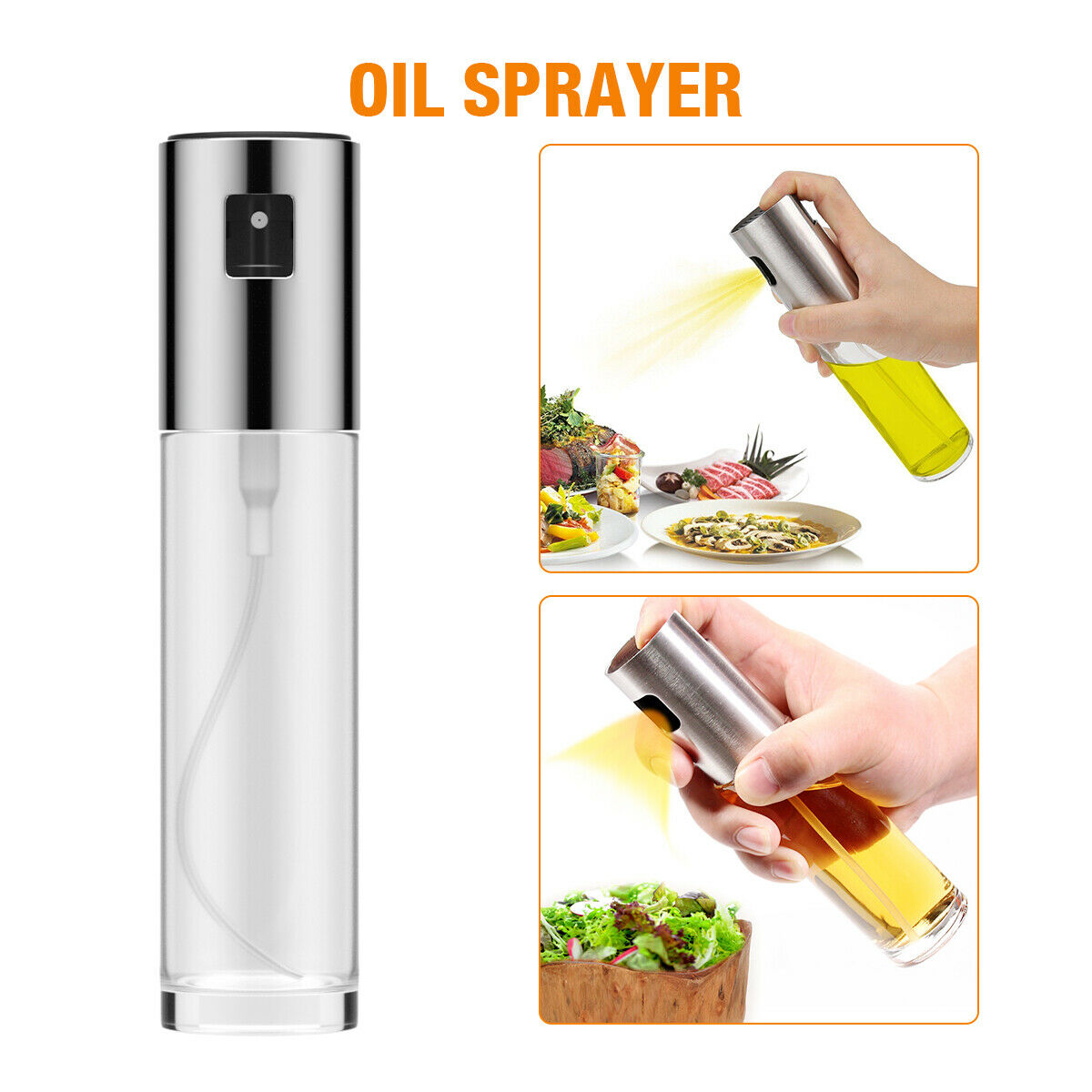 Premium Olive Oil Sprayer Bottle – Stainless Steel Cooking Oil Mister for Air Fryer, BBQ & Kitchen