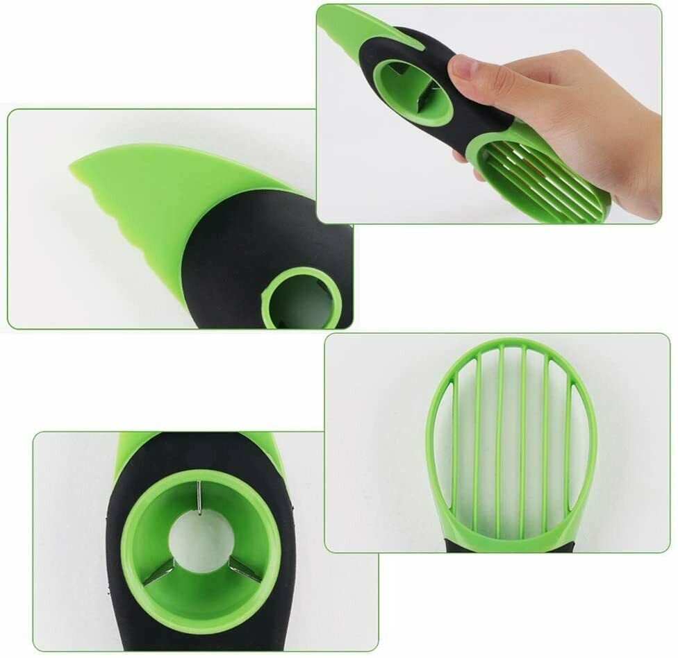 3-in-1 Avocado Slicer Tool – Fruit Cutter, Pitter & Peeler Kitchen Gadget