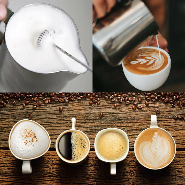 3 Pc Handheld Electric Milk Frother and Egg Beater, USB Charged