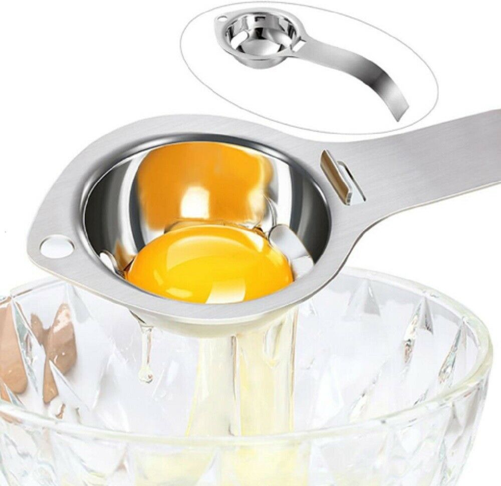 Stainless Steel Egg Separator Tool – Easy Egg Yolk & White Separator for Baking & Cooking