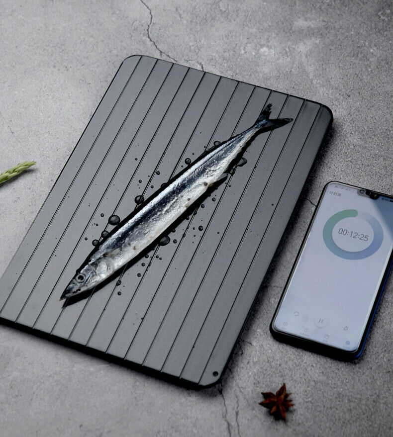 9-Inch Fast Defrosting Tray – Rapid Thawing Plate for Frozen Meat & Food