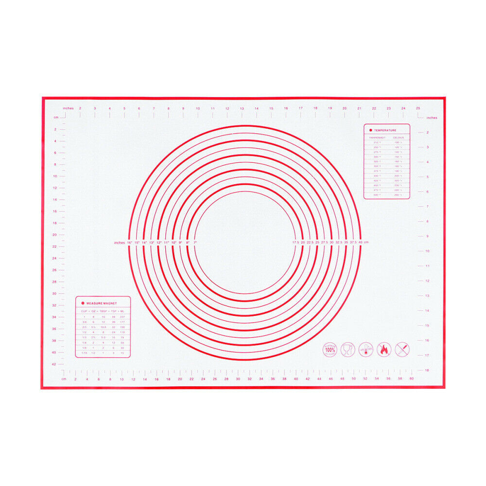 Extra Large Silicone Baking Mat with Measurements – Non Stick Pastry Dough Rolling Mat 20” x 28