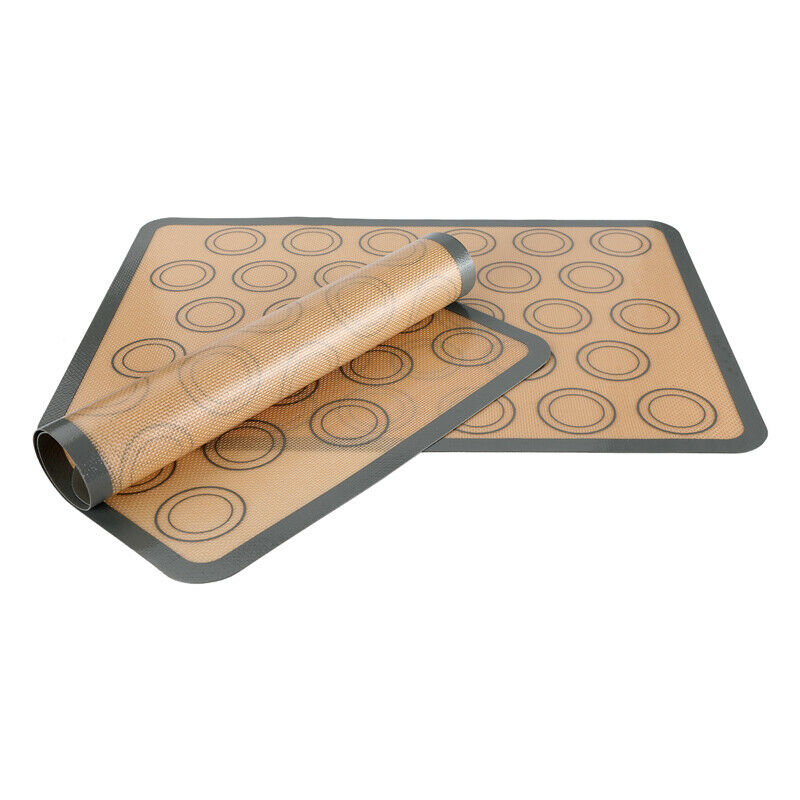 2-Pack Silicone Macaron Baking Mats – 30-Cavity Nonstick Pastry & Cookie Sheet Liners