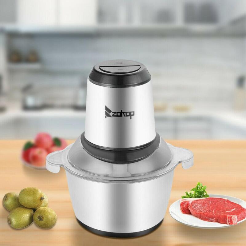 Electric 2L Food Chopper & Meat Grinder – Stainless Steel Meat Mincer Blender Processor