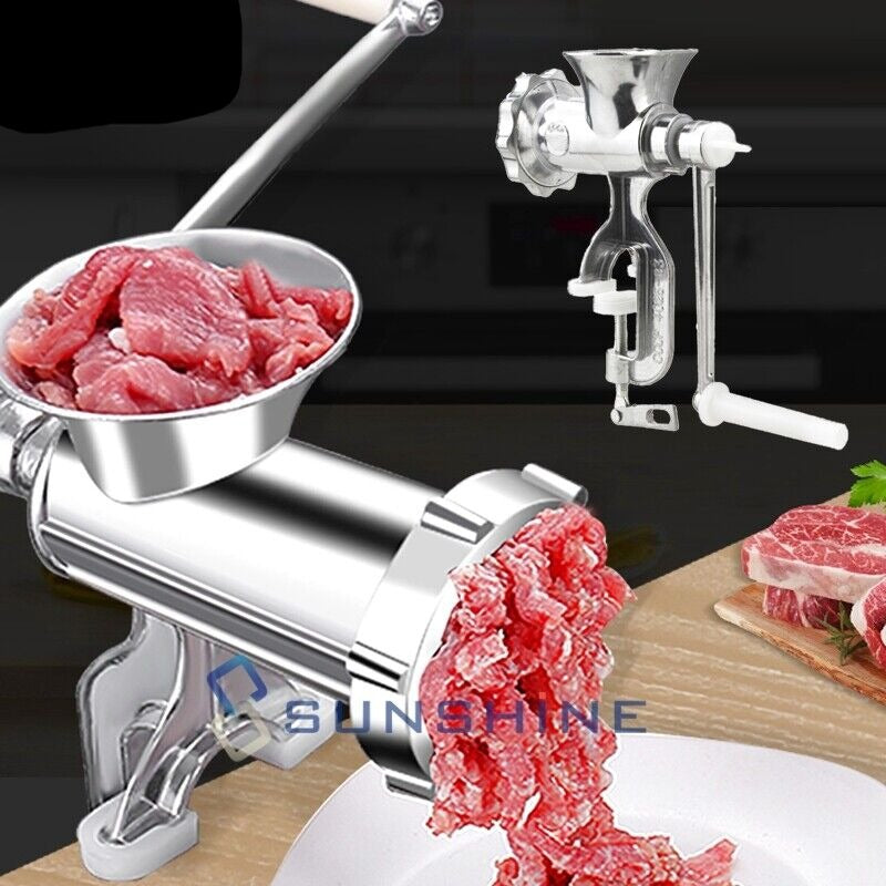Heavy Duty Manual Meat Grinder & Sausage Stuffer – Hand Crank Meat Mincer Machine for Home Kitchen