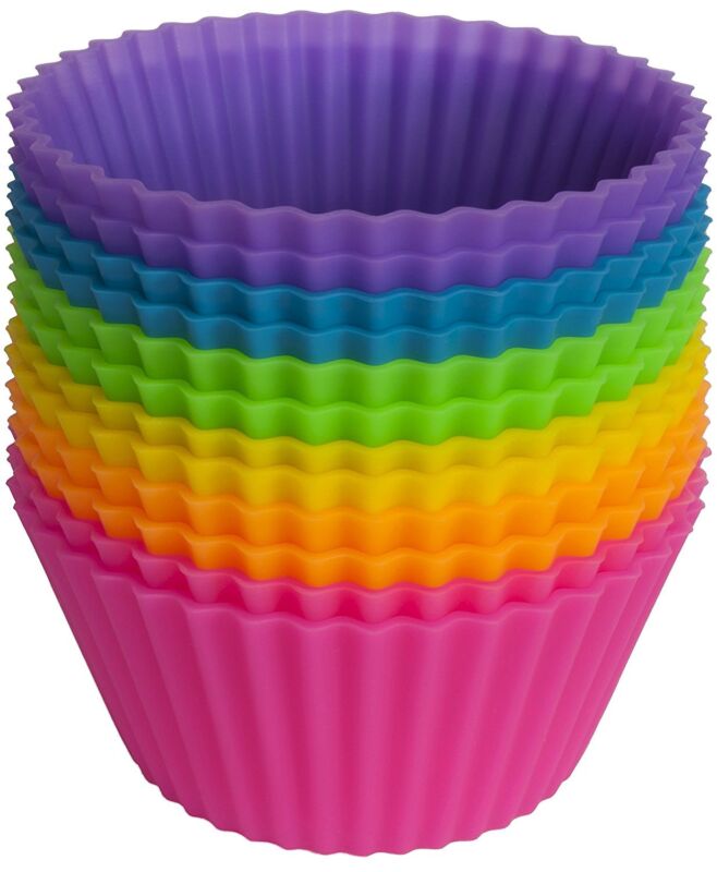 12-Pack Silicone Cupcake Liners – Reusable Nonstick Muffin Baking Cups