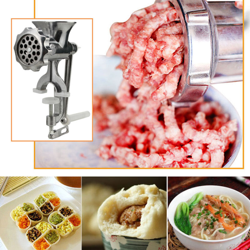 Heavy Duty Manual Meat Grinder & Sausage Stuffer – Hand Crank Meat Mincer Machine for Home Kitchen