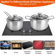 7 Pieces Complete Stainless Steel Cookware Set