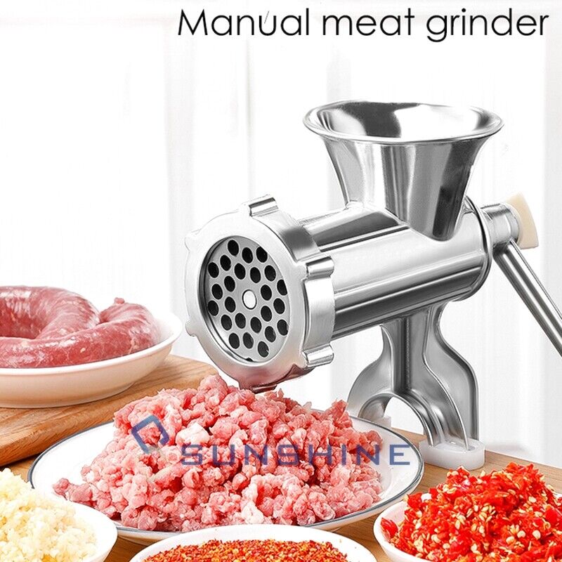 Heavy Duty Manual Meat Grinder & Sausage Stuffer – Hand Crank Meat Mincer Machine for Home Kitchen