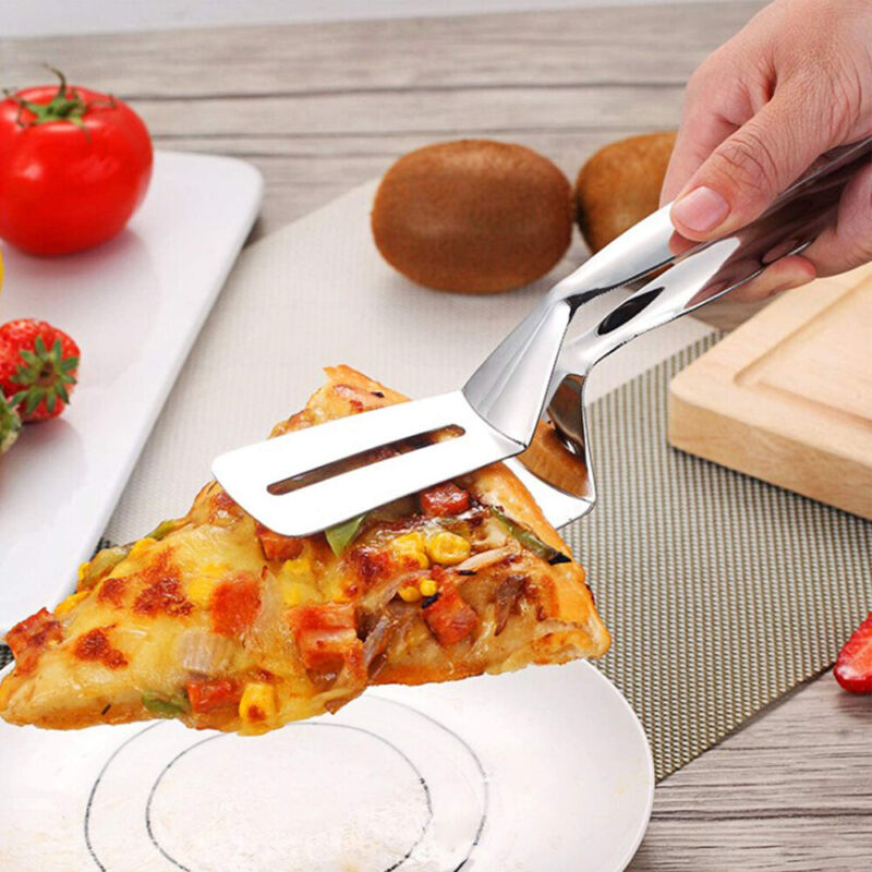 Heavy Duty Stainless Steel Kitchen Tongs – Multipurpose BBQ, Steak, Bread & Serving Food Clamp
