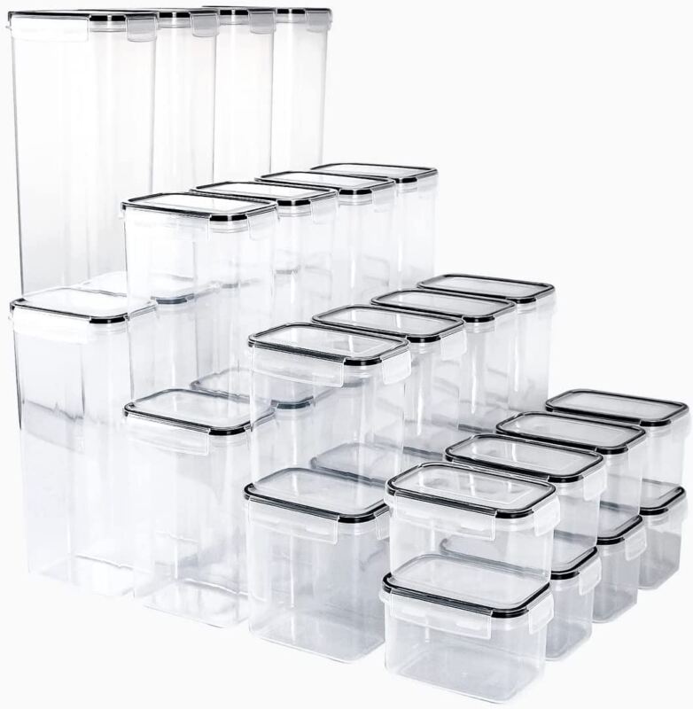 2 Pack Extra Large Airtight Food Storage Containers - 6.5L / 220 Oz BPA  Free Clear Plastic Kitchen and Pantry Organization Canisters for Flour,  Sugar