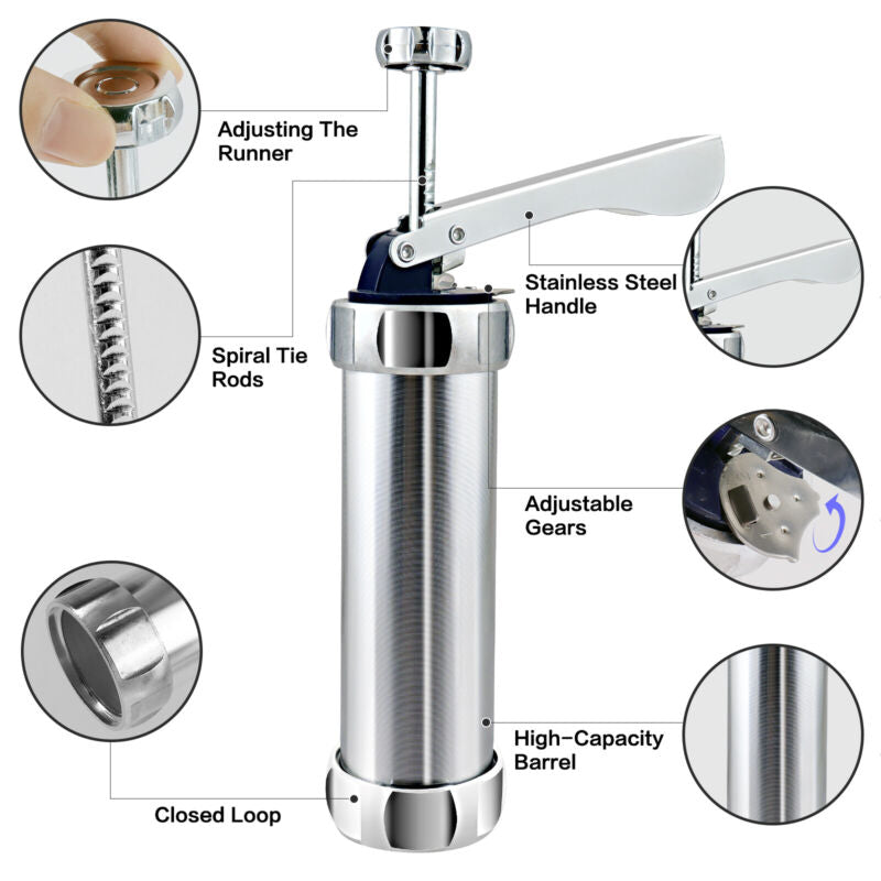 25-Piece Cookie Press Gun Kit – Biscuit Maker & Cake Decorating Set