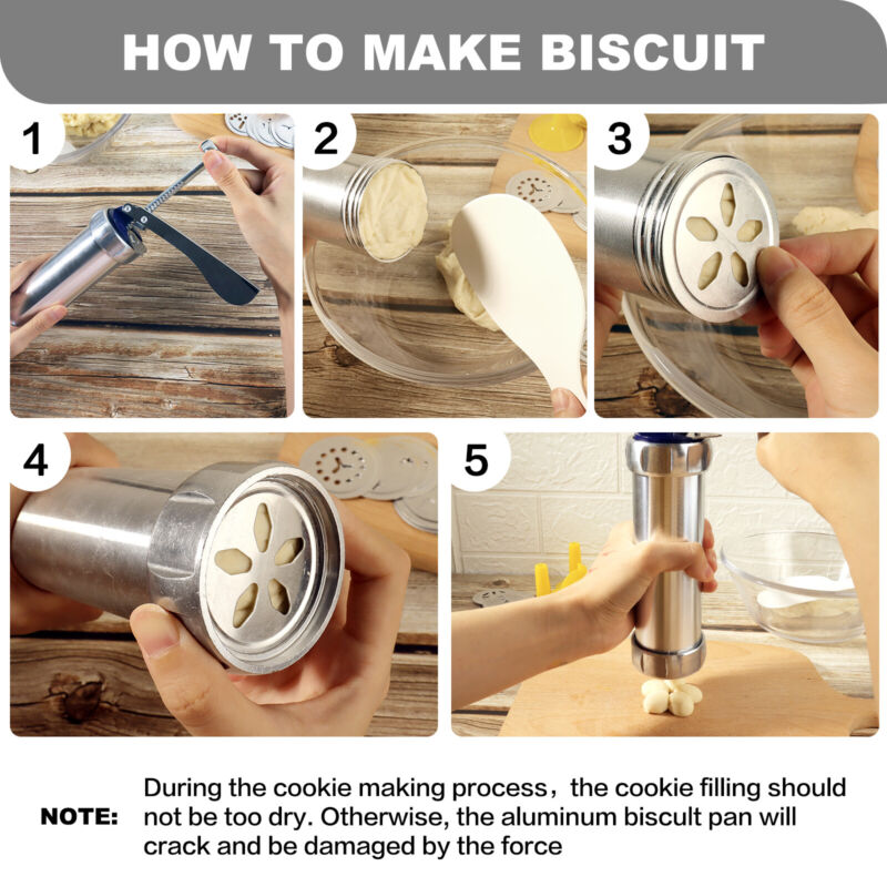 25 Pcs Cookie Press, Biscuit Maker, Cake Making & Decorating Kit