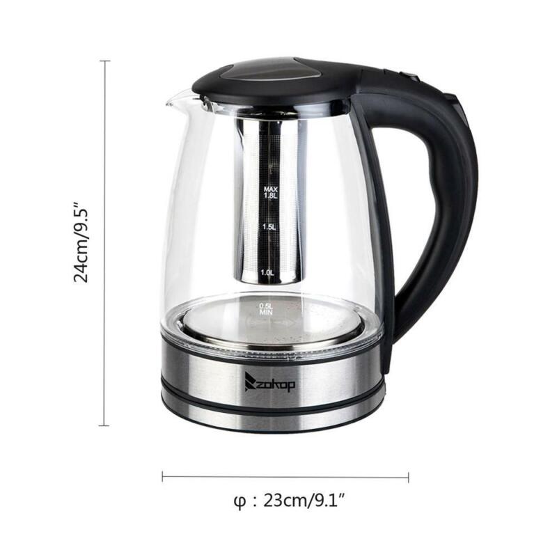 1200W 1.8L Electric Kettle Hot Water Boiler Auto Shut-off - LED
