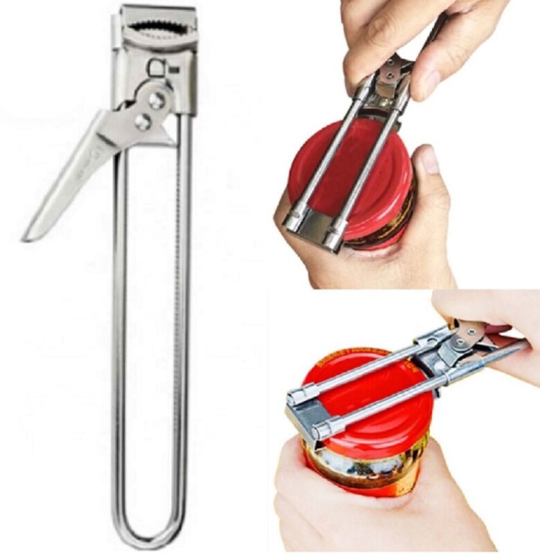 Adjustable Stainless Steel Can Opener – Multi-Function Jar & Bottle Lid Opener Tool