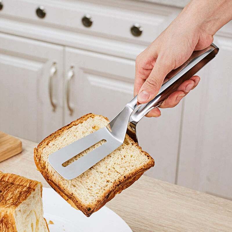 Heavy Duty Stainless Steel Kitchen Tongs – Multipurpose BBQ, Steak, Bread & Serving Food Clamp
