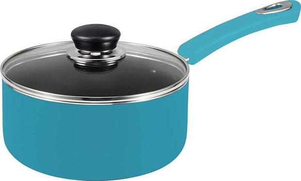 Nonstick Cookware Saucepan Set 1 Quart and 2 Quart with Glass Lid