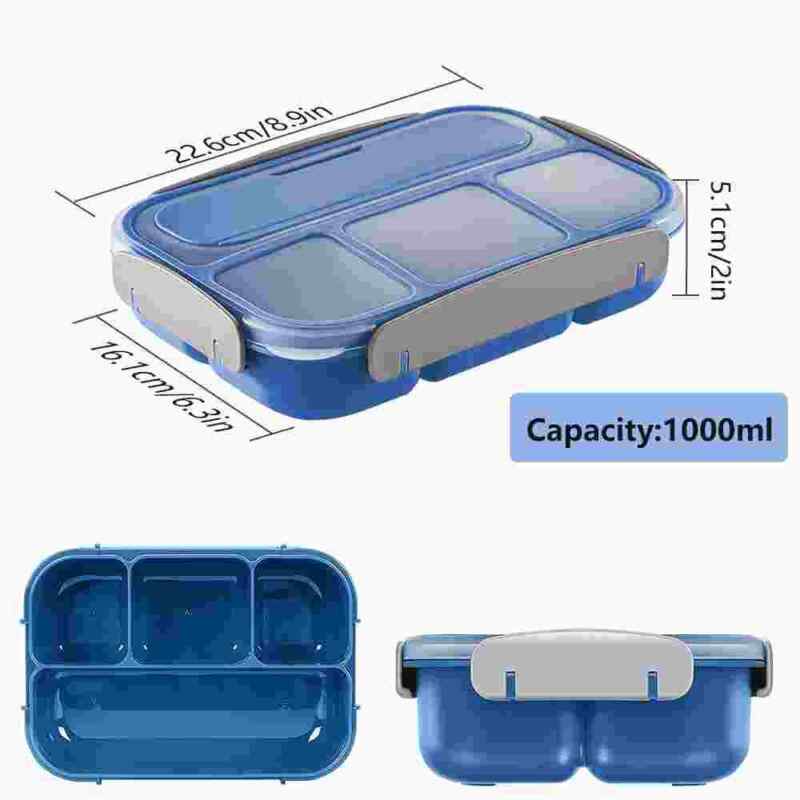 4-Compartment Bento Lunch Box for Adults & Kids – Leakproof Food Storage Container