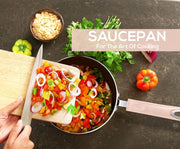 Nonstick Cookware Saucepan Set 1 Quart and 2 Quart with Glass Lid