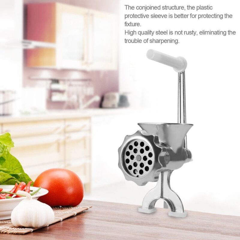 Heavy Duty Manual Meat Grinder & Sausage Stuffer – Hand Crank Meat Mincer Machine for Home Kitchen
