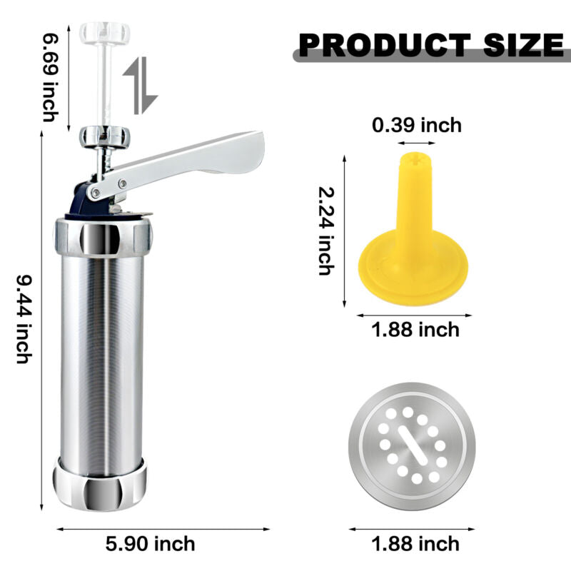 25-Piece Cookie Press Gun Kit – Biscuit Maker & Cake Decorating Set