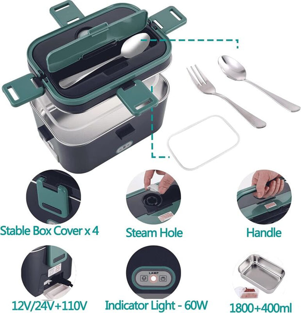 1.8L Electric Portable Food Heating Lunch Box