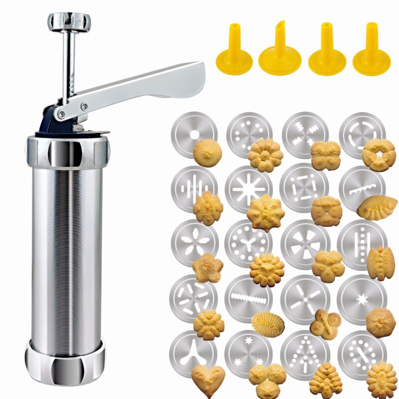25-Piece Cookie Press Gun Kit – Biscuit Maker & Cake Decorating Set