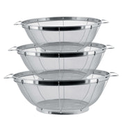 3pcs Premium Stainless Steel Colander Set- 3, 4 And 5 Quart