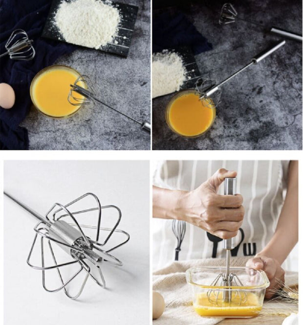 Semi-Automatic Stainless Steel Whisk
