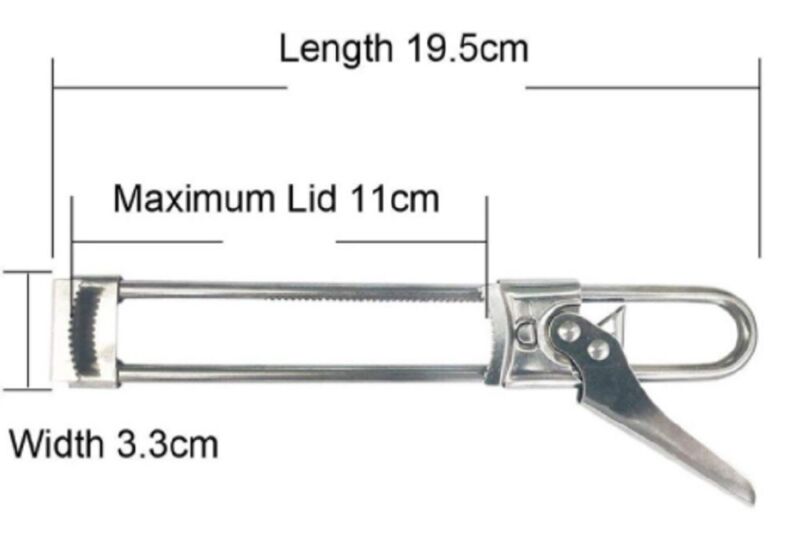 Adjustable Stainless Steel Can Opener – Multi-Function Jar & Bottle Lid Opener Tool