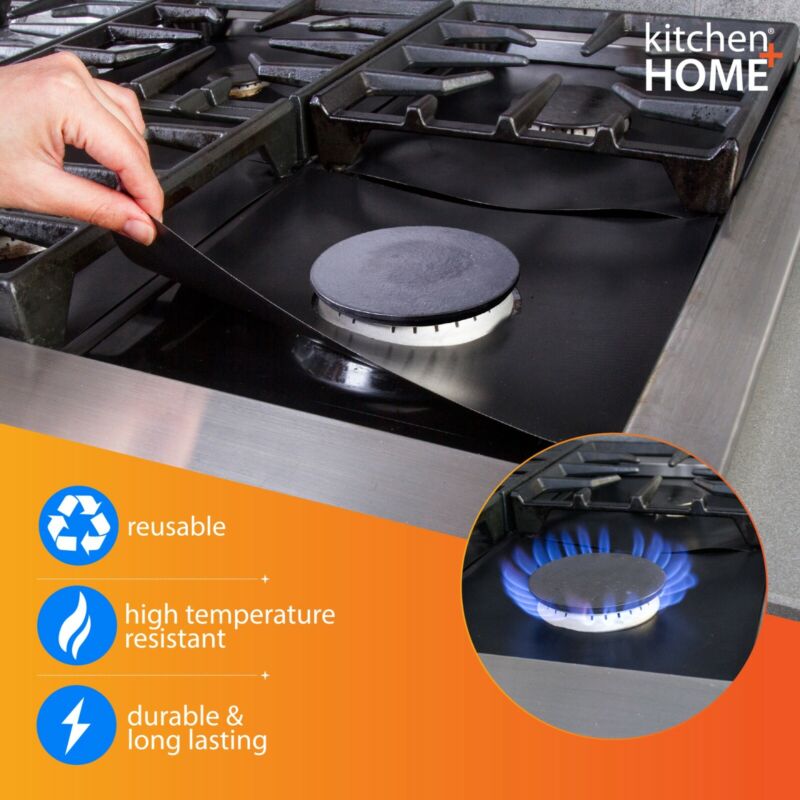 Stove Top Protectors – Nonstick Heavy Duty Reusable Gas Burner Liners