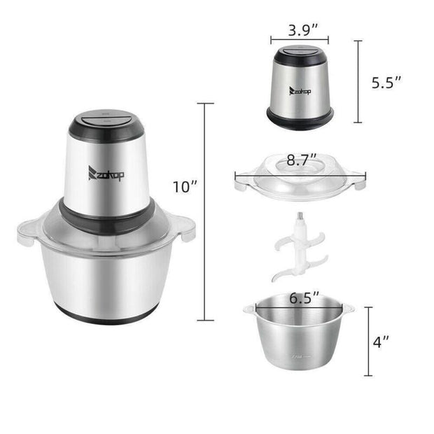 Electric 2L Food Chopper, Meat Grinder, Blender And Mincer
