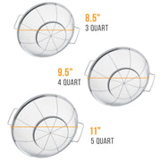 3pcs Premium Stainless Steel Colander Set- 3, 4 And 5 Quart