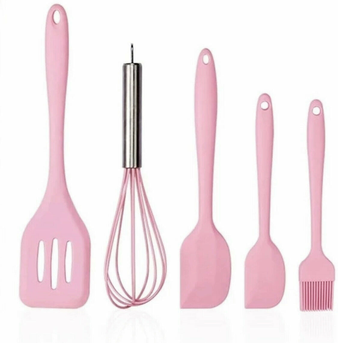 5-Piece Silicone Spatula Set – Heat Resistant Nonstick Kitchen & Baking Utensils