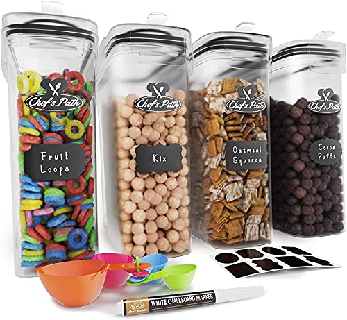 4L Airtight Food Storage Container Set – BPA Free Stackable Pantry Organizer with Locking Lid