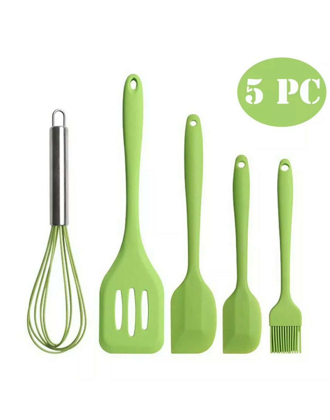 5-Piece Silicone Spatula Set – Heat Resistant Nonstick Kitchen & Baking Utensils