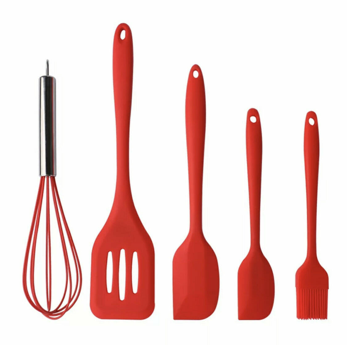 5-Piece Silicone Spatula Set – Heat Resistant Nonstick Kitchen & Baking Utensils