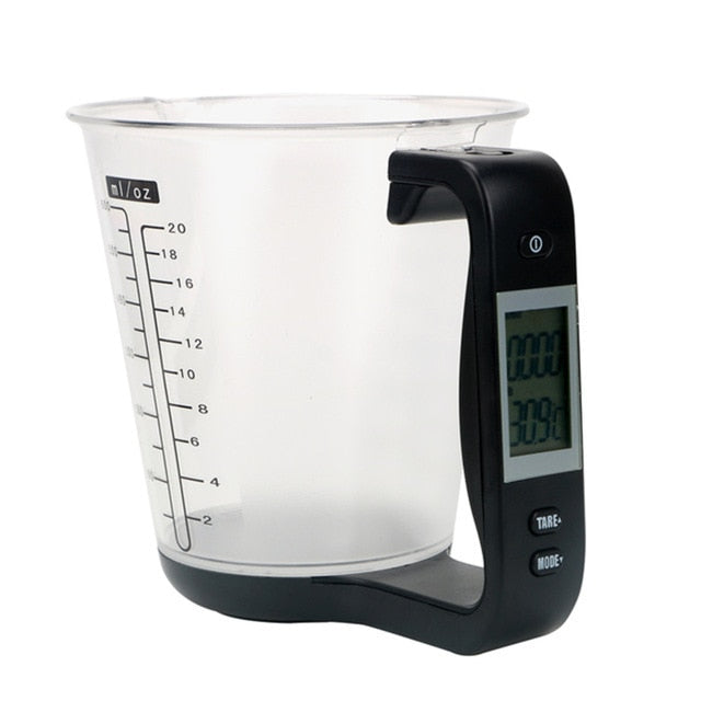 Digital Measuring Cup Scale with LCD Display – Precision Kitchen Food Weighing Cup