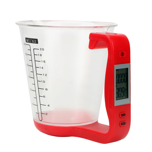 Digital Measuring Cup Scale with LCD Display – Precision Kitchen Food Weighing Cup